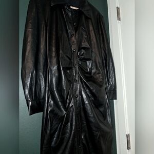XL Zara black leather dress
